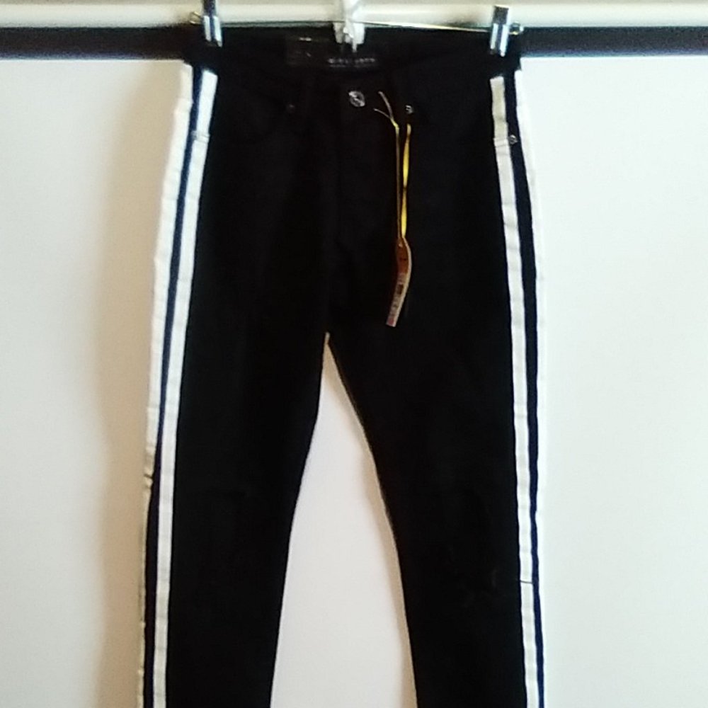 M.SOCIETY Politically Incorrect Tuxedo Stripe Jean